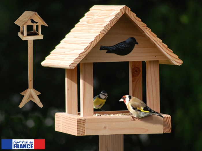 Mangeoire Sur Pied Pour Graisses Et Graines Pour Les Oiseaux Du Jardin