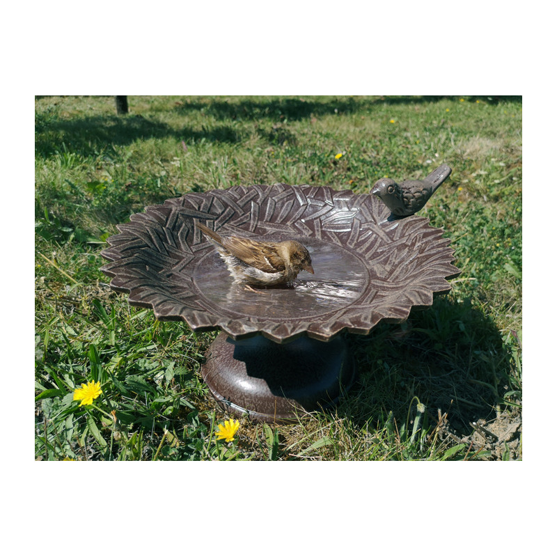 Des abreuvoirs, des mangeoires, des nichoirs et de la nourriture pour les oiseaux des jardins