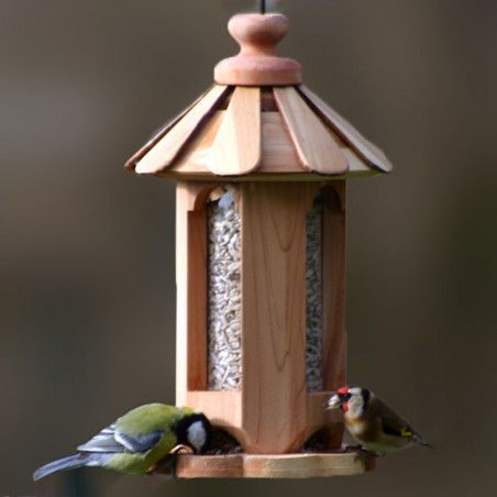 Jolie mangeoire déco pour graines pour oiseaux à suspendre ou à poser