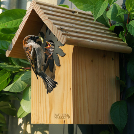 Nichoir La Couveuse pour oiseaux mésanges charbonnières, moineaux, sittelles torchepot ... Natures Market