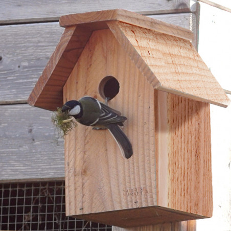 Nichoir La Chaumière pour oiseaux mésanges charbonnières, moineaux, sittelles torchepot ... Natures Market