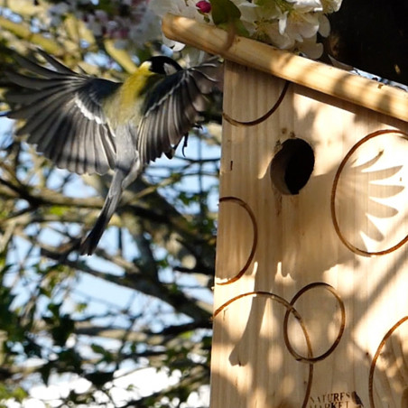 Nichoir Fiesta pour oiseaux mésanges charbonnières, moineaux, sittelles torchepot ... Natures Market