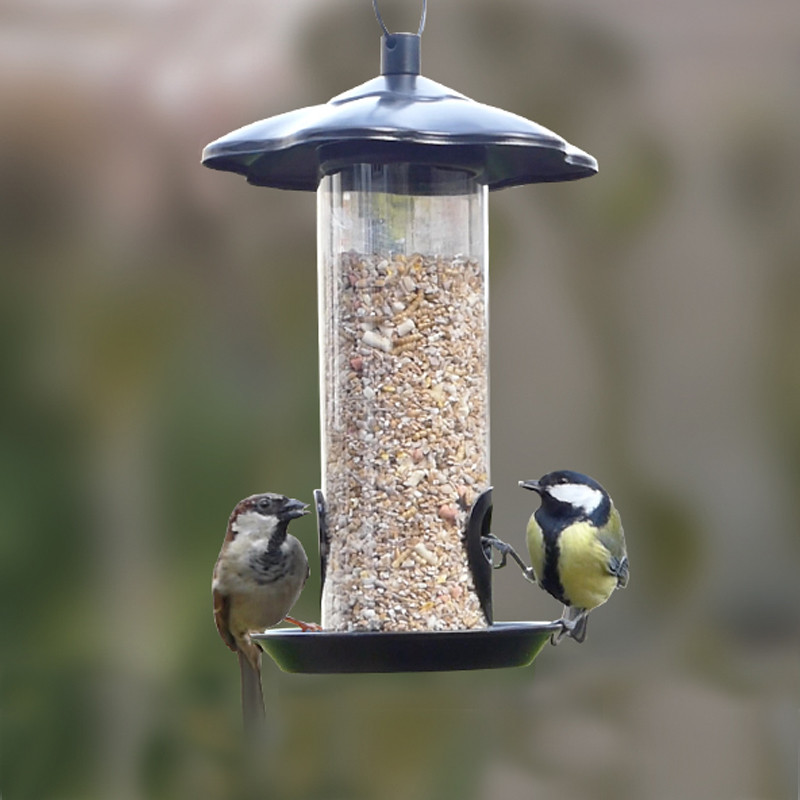 Mangeoire tubulaire Jolie Fleur 2 pour graines Natures Market -Oisillon.net-