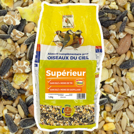 Kit mangeoire Gourmet avec graines et repas. Natures Market -Oisillon.net- Kit mangeoire Gourmet avec graines et repas. Natures Market -Oisillon.net-