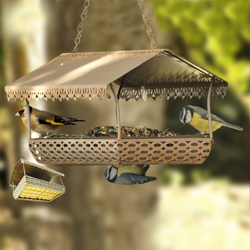 Mangeoire Antique pour oiseaux, pour graisses et graines Natures Market -Oisillon.net-