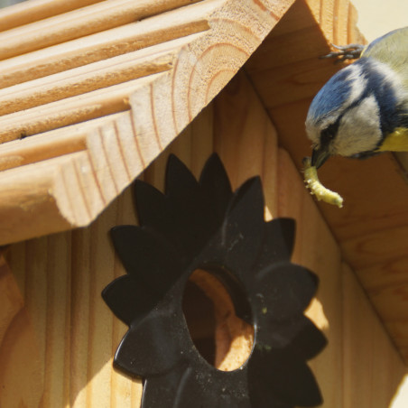 Nichoir La Cabane 28mm pour les oiseaux du jardin. Fabriqué en France.