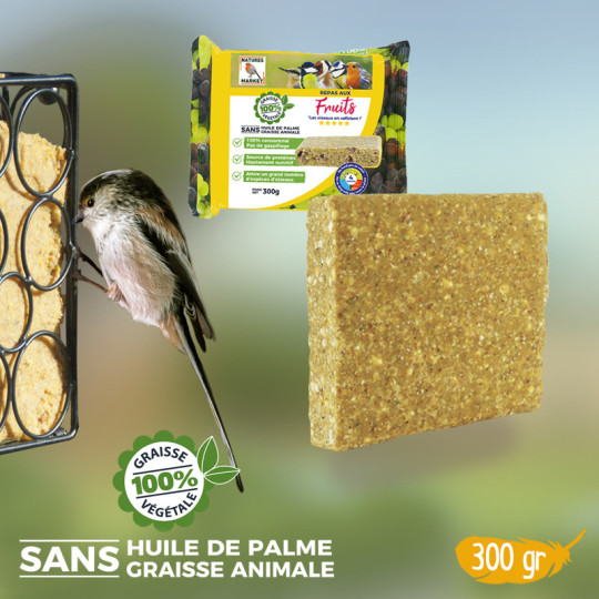 Repas de graisse végétale sans huile de palme pour oiseaux Natures Market Repas de graisse végétale sans huile de palme pour oiseaux Natures Market