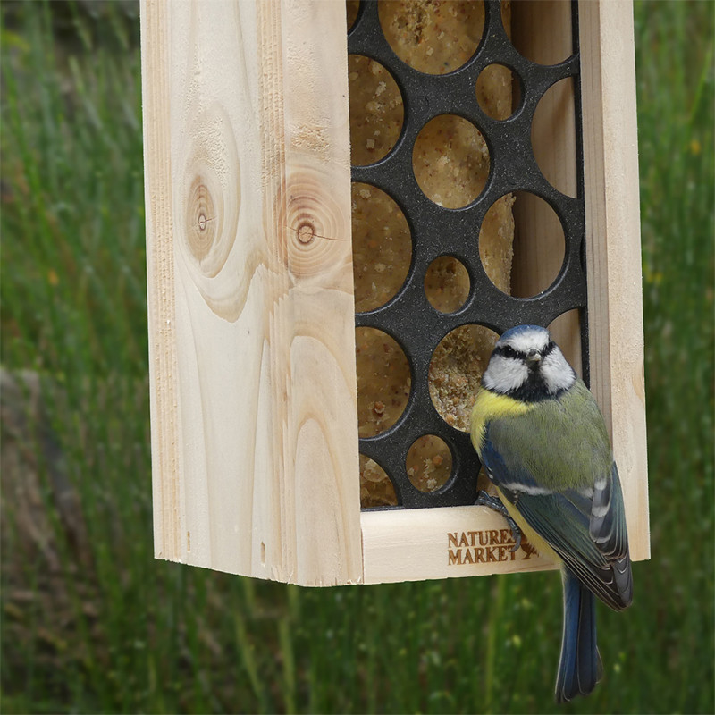 Mangeoire le Gueuleton  pour oiseaux Natures Market -Oisillon.net- fabriquée en France-brique alimentaire recyclée