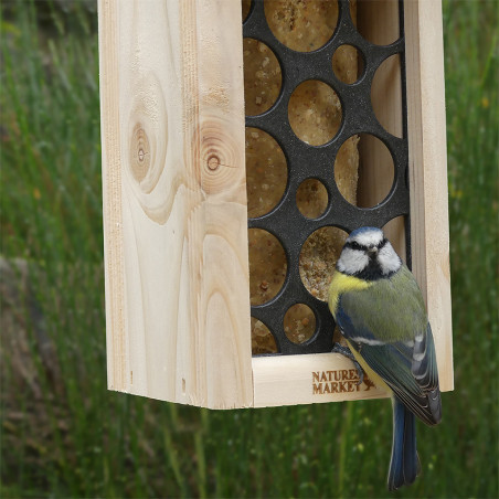 Mangeoire le Gueuleton  pour oiseaux Natures Market -Oisillon.net- fabriquée en France-brique alimentaire recyclée