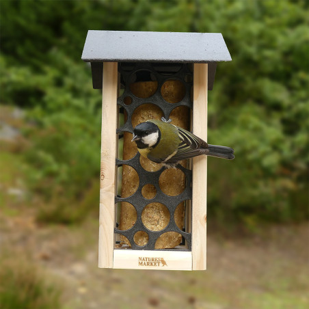 Mangeoire le Gueuleton  pour oiseaux Natures Market -Oisillon.net- fabriquée en France-brique alimentaire recyclée