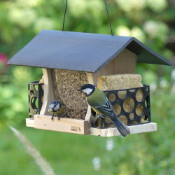 Mangeoire en bois pour oiseaux à suspendre - Nichoirs en bois - 10 Doigts