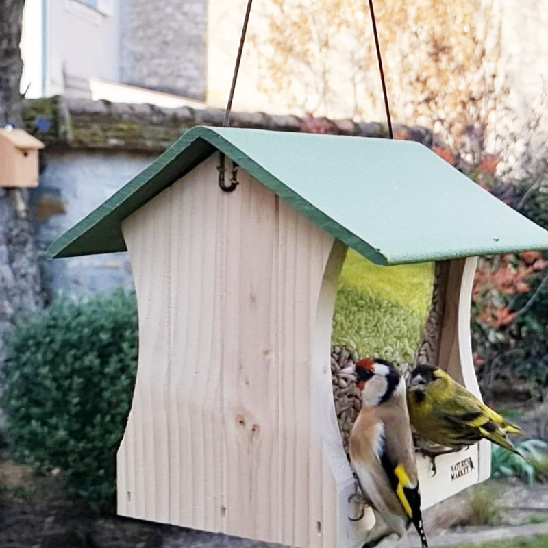 Mangeoire Miam pour oiseaux Natures Market -Oisillon.net- fabriquée en France-brique alimentaire recyclée