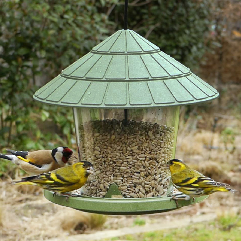 Emilie mangeoire pour graines écoresponsable en plastique 10% recyclé fabriquée en France par Natures Market. Oisillon.net