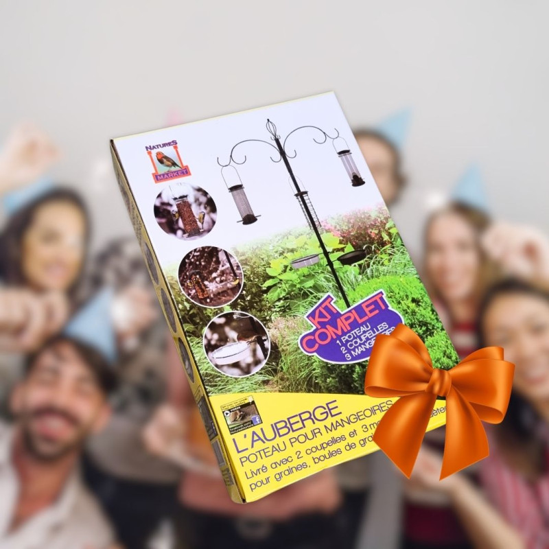 Poteau pour mangeoires pour oiseaux et nourritures Natures Market -Oisillon.net-