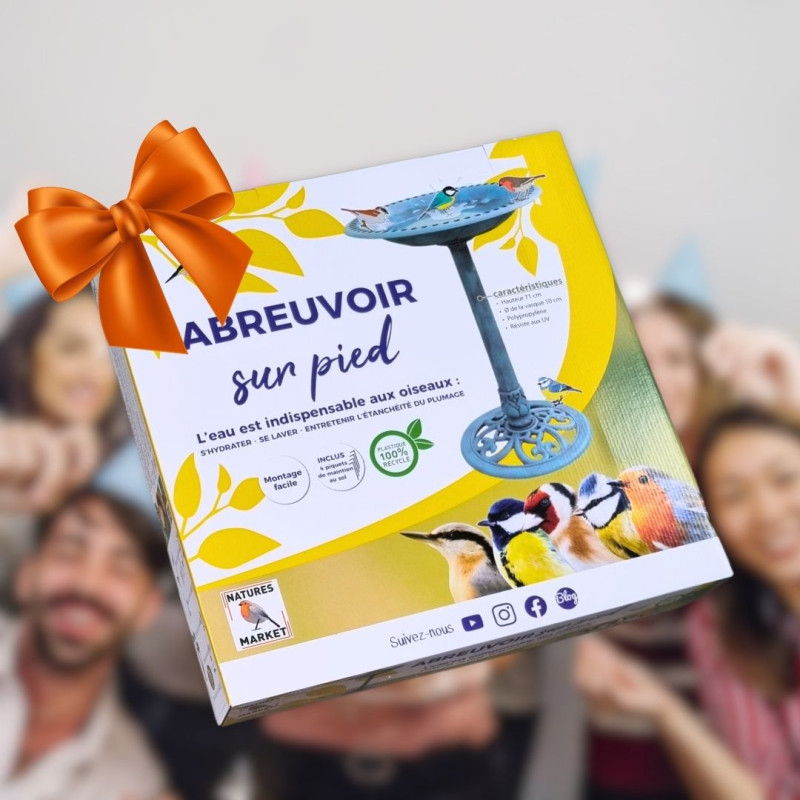 Abreuvoir sur pied pour oiseaux Natures Market -Oisillon.net-