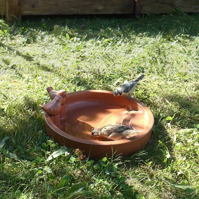 Abreuvoir pour oiseaux bain eau recyclé à poser au sol Natures market Oisillon.net NM682