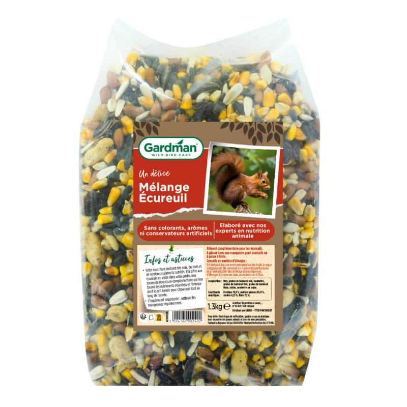 Mélange de graines pour écureuils Natures Market Oisillon.net