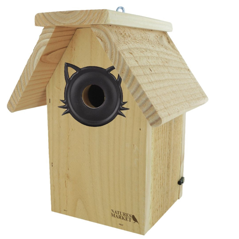 Nichoir CHAT ALORS  pour oiseaux mésanges charbonnières, moineaux, sittelles torchepot ... Natures Market