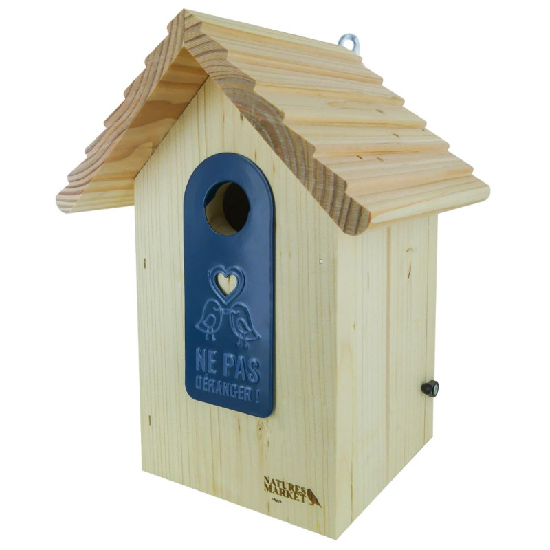 Nichoir ibis pour mésanges bleues, nonettes, huppées et mésanges noires. Fabriqué en France Natures Market Oisillon.net