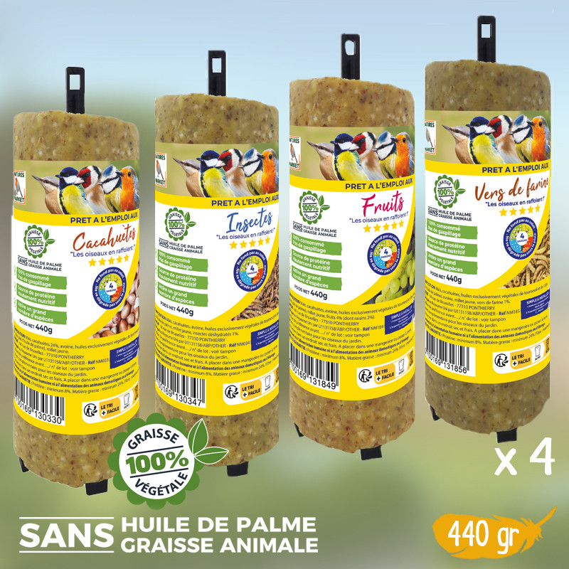 Prêt à l'emploi Graisse Végétale sans huile de palme pour oiseaux Natures Market -Oisillon.net-
