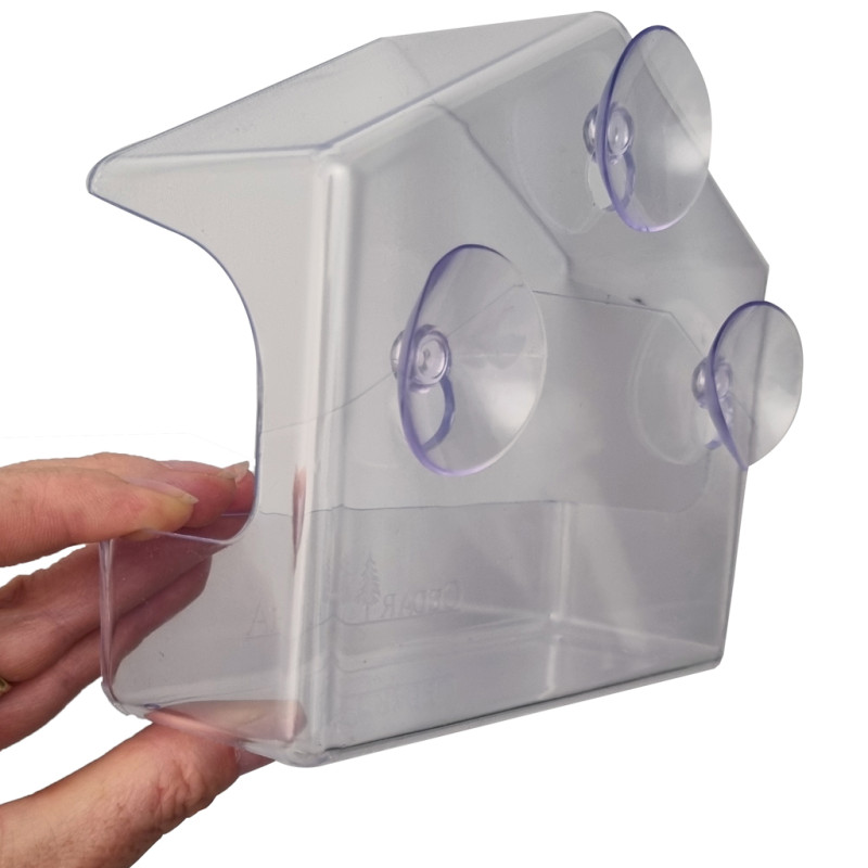 mangeoire transparente en plexi pour fenêtre ventouses natures market Oisillon.net