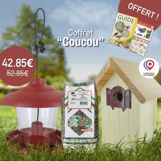 Coffret  coucou nichoir28mm fabrique en france Oiseaux Accueillir les mésanges Natures Market Oisillon.net fabriqué en France Coffret  coucou nichoir28mm fabrique en france Oiseaux Accueillir les mésanges Natures Market Oisillon.net fabriqué en France