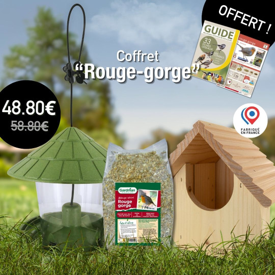 Coffret :  ROUGE-GORGE Nature Market Nichoirs pour rouges gorges Coffret :  ROUGE-GORGE Nature Market Nichoirs pour rouges gorges