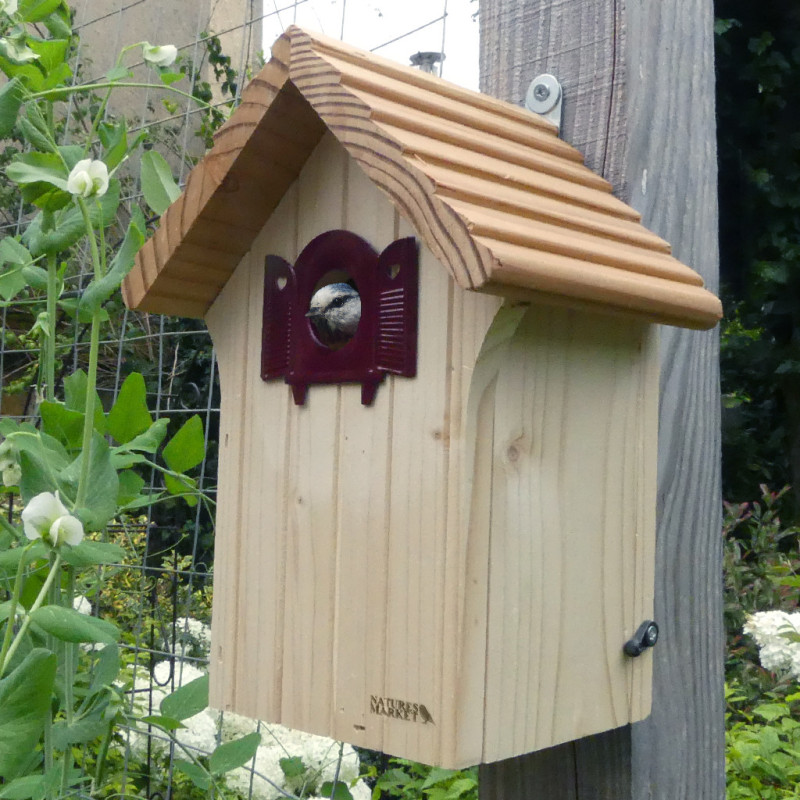 Nichoir COUCOU pour mésanges bleues, nonettes, huppées et mésanges noires. Fabriqué en France Natures Market Oisillon.net