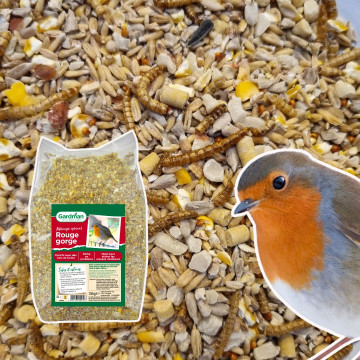 mélange de graines oiseaux spécial rouge gorge Natures market Oisillon.net gardman