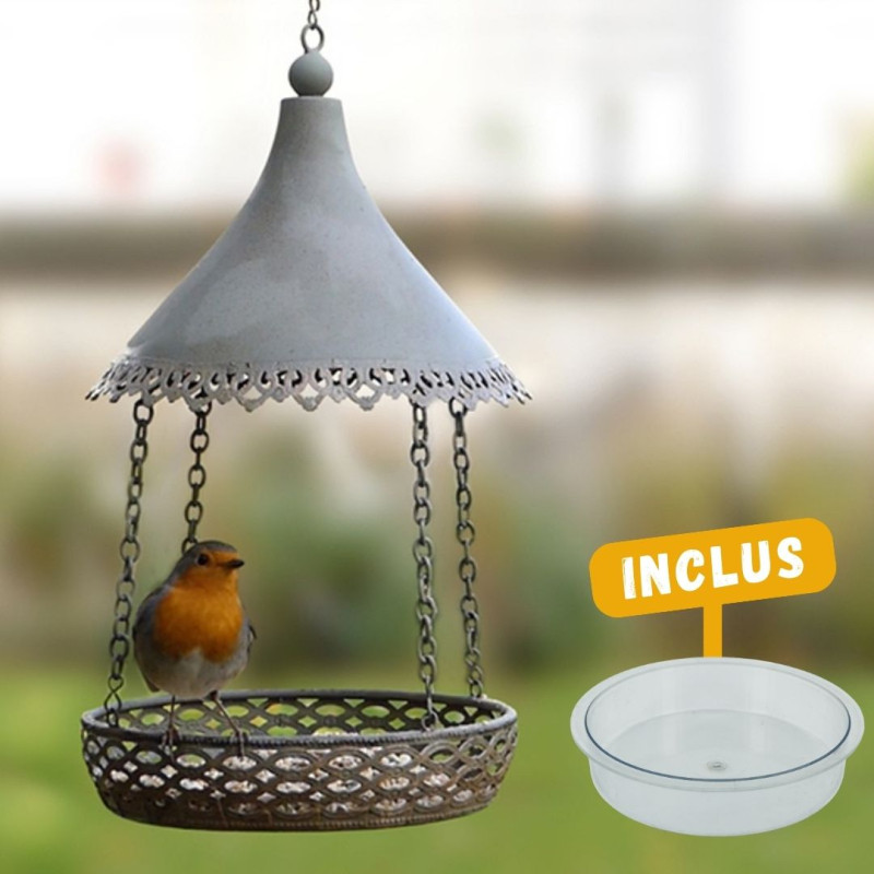 Mangeoire  GRAINES et EAU pour oiseaux Natures Market -Oisillon.net-