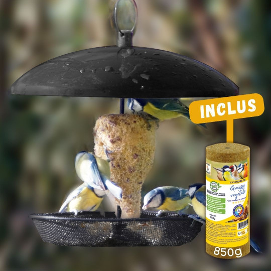 Mangeoire A Volonté pour graines et cylindre de graisse Natures Market -Oisillon.net-