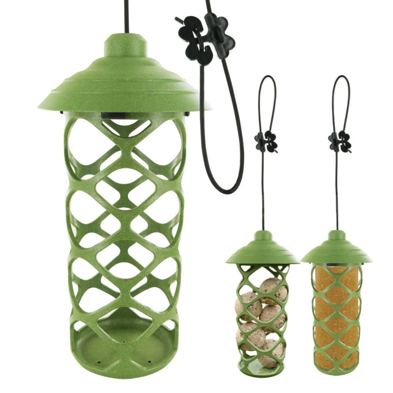 Mangeoire Pause gourmande fabriquée en France pour boules de graisse et cylindre de graisse. Natures Market . Oisillon.net