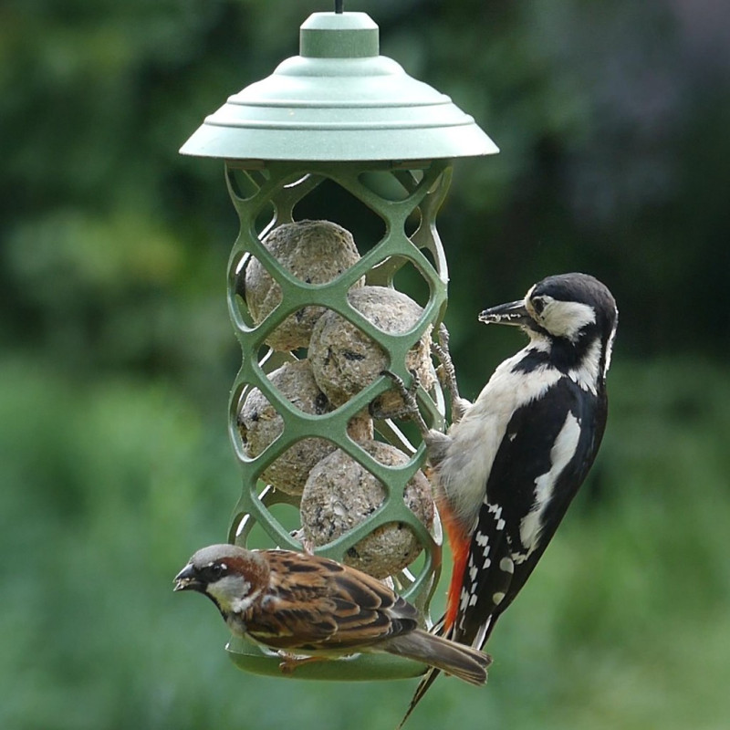 Mangeoire Pause gourmande fabriquée en France pour boules de graisse et cylindre de graisse. Natures Market . Oisillon.net