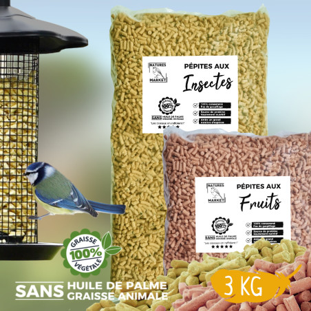 PÉPITES MAXI 3kg (nuggets) Nature Market Graisses pour oiseaux