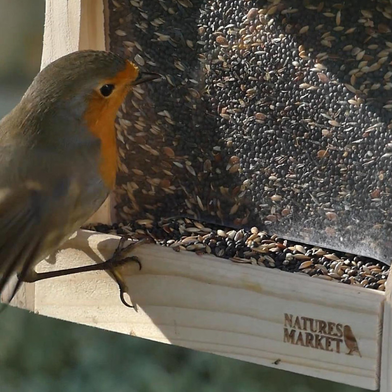 Mélange de graines pour chardonnerets et tarins. Natures market sur Oisillon.net