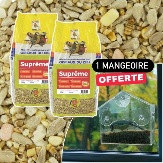BIRD FRIDAY Suprême : 1 mangeoire OFFERTE Nature Market Bird Friday ! Par ici...