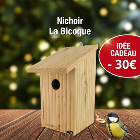 Nichoir Bicoque Ø 34mm Nature Market Cadeaux UTILES pour la BIODIVERSITÉ !