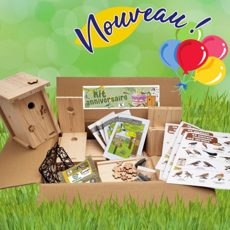 KIT ANNIVERSAIRE BRICOLAGE CONSTRUIRE NICHOIR NATURES MARKET OISILLON.NET FABRIQUE EN FRANCE