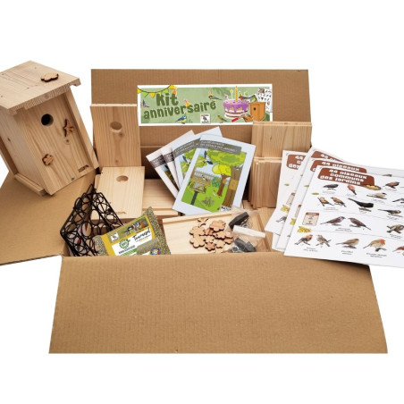 KIT ANNIVERSAIRE BRICOLAGE CONSTRUIRE NICHOIR NATURES MARKET OISILLON.NET FABRIQUE EN FRANCE