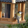 Mangeoire oiseaux fabriquée en France en matériau recyclé et bois français. Natures Market. Oisillon.net
