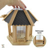 Mangeoire oiseaux fabriquée en France en matériau recyclé et bois français. Natures Market. Oisillon.net