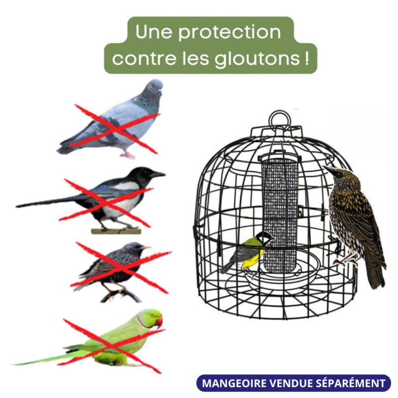 grille anti étourneaux perruches pigeon pie NM213 cage Natures Market Oisillon.net