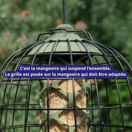 Cage anti-étourneaux, pies, perruches et pigeons Nature Market Mangeoires