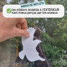 stickers autocollants electrostatiques anti collision oiseaux fabriqué en France. Natures market. Gardif.