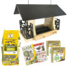 Kit mangeoire Gourmet pour oiseaux avec graines et repas. Natures Market -Oisillon.net-