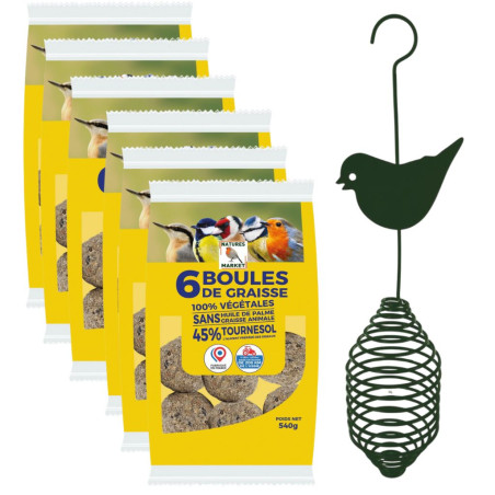 36 BOULES DE GRAISSE végétale SANS huile de palme Nature Market Nourritures